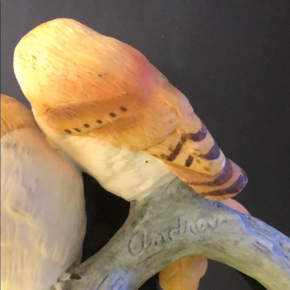 Andrea by Sadek-owl pair porcelain Figurine 1986 - Picture 3 of 5